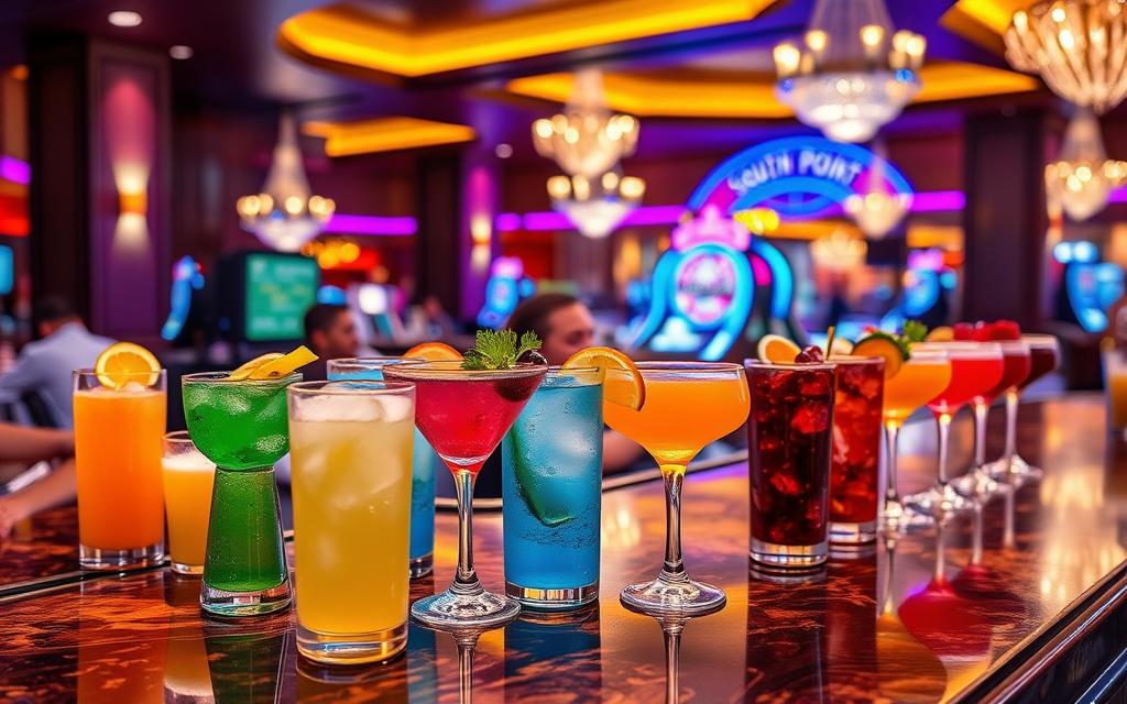 are drinks free at south point casino