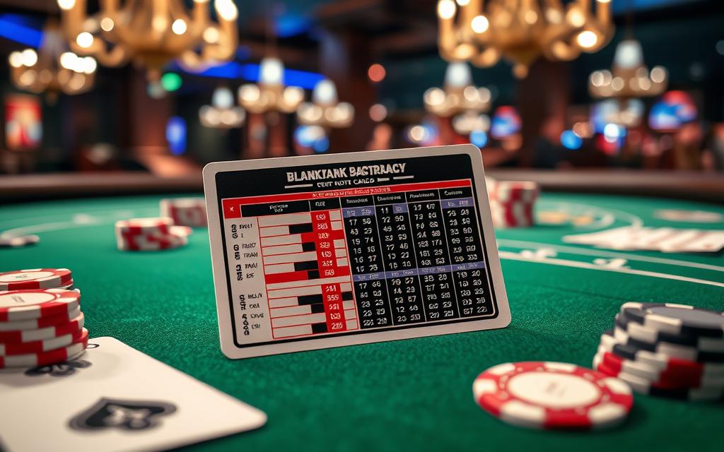 can you use a blackjack strategy card in a casino